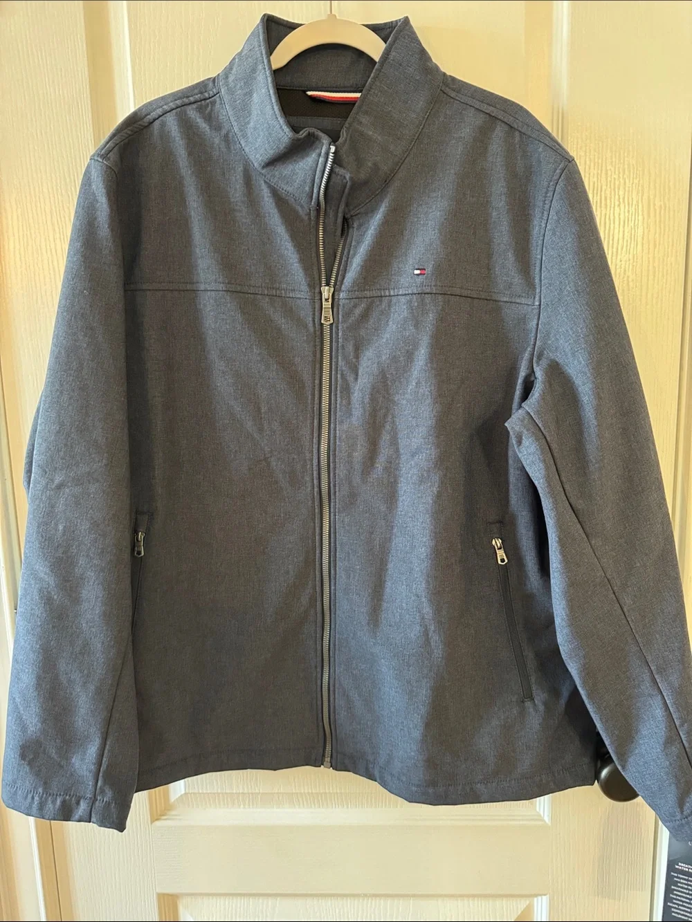 Tommy Hilfiger Men's Slate Gray Lightweight Zip Jacket